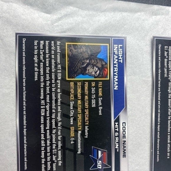 GI JOE File cards French/ English/Spanish - Picture 2 of 6